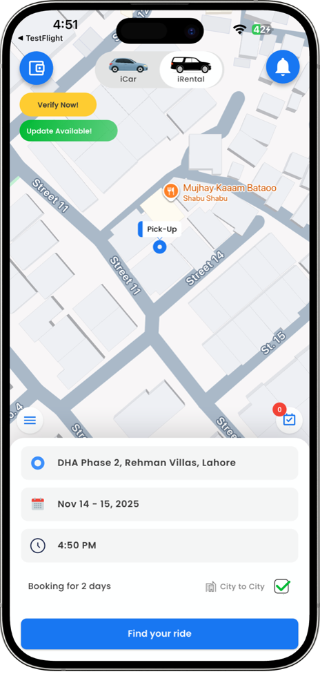 iRental Hourly Daily Weekly